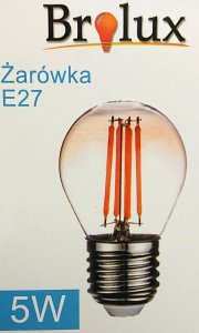 Brolux Żarówka ledowa LED E27/230V 450lm Filament GOLD G45 2200K 5W 4xCOB Żarówka ledowa LED E27/230V 450lm Filament GOLD G45 2200K 5W 4xCOB 4