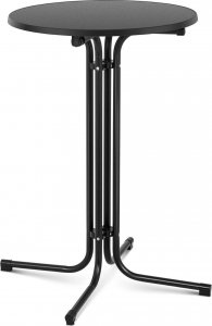 Royal Catering Stół stolik barowy okrągły wysoki składany śr. 70 cm wys. 110 cm czarny Stół stolik barowy okrągły wysoki składany śr. 70 cm wys. 110 cm czarny 2