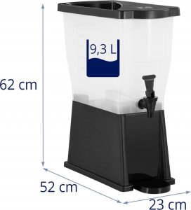 Royal Catering Dyspenser dozownik do soków napojów lemoniady z kranem plastikowy 9.3 l Dyspenser dozownik do soków napojów lemoniady z kranem plastikowy 9.3 l 8