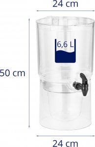 Royal Catering Dyspenser dozownik do wody soków lemoniady z kranem plastikowy 6.6 l Dyspenser dozownik do wody soków lemoniady z kranem plastikowy 6.6 l 7