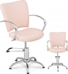 Physa Krzesło fotel fryzjerski kosmetyczny obrotowy Chester Powder Pink różowy Krzesło fotel fryzjerski kosmetyczny obrotowy Chester Powder Pink różowy 1