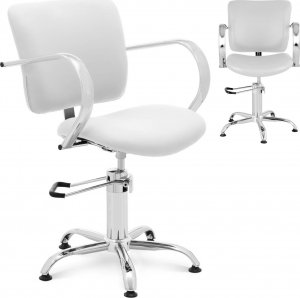 Physa Fotel krzesło fryzjerskie barberskie kosmetyczne London White białe Fotel krzesło fryzjerskie barberskie kosmetyczne London White białe 1