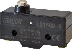 Tracon Electric Łącznik krańcowy krótki trzpień ze zderzakiem LS15GD-B 1