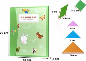 Książeczka magnetyczna układanka klocki 3D tangram 3