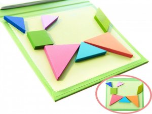 Książeczka magnetyczna układanka klocki 3D tangram 5
