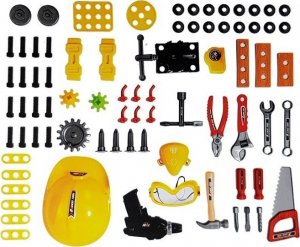LeanToys Zestaw Majsterkowicza na baterie 3w1 Walizka Warsztat 85 elementów 56cm 4