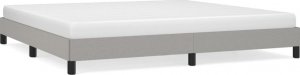 vidaXL Rama łóżka, jasnoszara, 200 x 200 cm, tapicerowana tkaniną 2