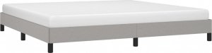 vidaXL Rama łóżka, jasnoszara, 200 x 200 cm, tapicerowana tkaniną 3