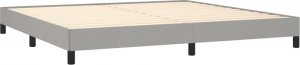 vidaXL Rama łóżka, jasnoszara, 200 x 200 cm, tapicerowana tkaniną 4