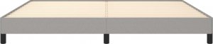 vidaXL Rama łóżka, jasnoszara, 200 x 200 cm, tapicerowana tkaniną 5