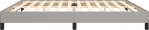 vidaXL Rama łóżka, jasnoszara, 200 x 200 cm, tapicerowana tkaniną 6