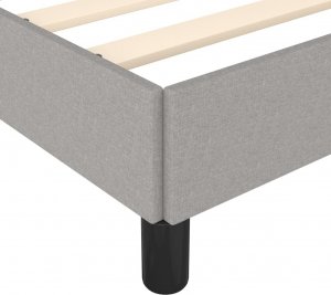 vidaXL Rama łóżka, jasnoszara, 200 x 200 cm, tapicerowana tkaniną 7
