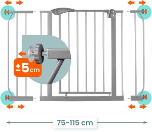 Barierka bramka zabezpieczająca szara Nukido 718301 15