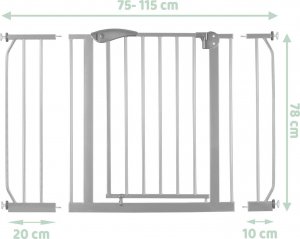 Barierka bramka zabezpieczająca szara Nukido 718301 7