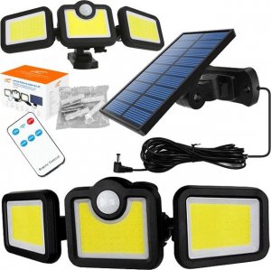 Kinkiet LTC Lampa ścienna solarna regulowana LED LTC 20W z czujnikiem ruchu i zmierzchu + pilot 11
