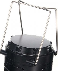 4kom.pl Lampka składana Latarka na biwak podróż turystyczna kempingowa survival Czarna 4