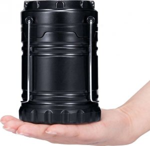 4kom.pl Lampka składana Latarka na biwak podróż turystyczna kempingowa survival Czarna 7