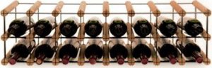 Wamar-Sosenka Regał na wino Stojak na 16 Butelek Szklanych/ PET  RW-8/ 8x2  Brązowy Metal + Drewno RW-8-8x2-16_O_BR 1