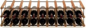 Wamar-Sosenka Regał na wino Stojak na 18 Butelek Szklanych/ PET  RW-8/ 9x2  Brązowy Metal + Drewno RW-8-9x2-18_O_BR 1