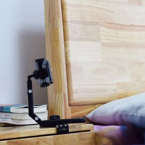 4kom.pl Uchwyt samochodowy do auta do telefonu na zasłonę przeciwsłoneczną lusterko kierwonicę Black 6