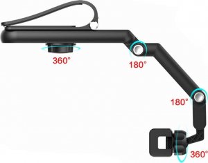 4kom.pl Uchwyt samochodowy do auta do telefonu na zasłonę przeciwsłoneczną lusterko kierwonicę Black 9