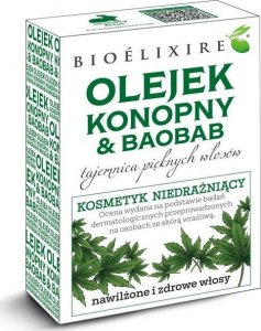 Bioelixire Bioelixire Olejek konopny i baobab do włosów średnio i wysokoporowatych 20ml 3