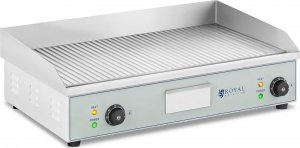 Royal Catering Grill elektryczny płyta grillowa ryflowana podwójna 400 x 730 mm 2 x 2000 W Grill elektryczny płyta grillowa ryflowana podwójna 400 x 730 mm 2 x 2000 W 2