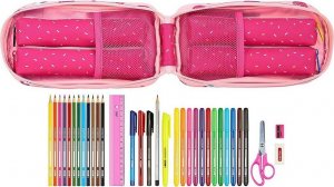 Piórnik Blackfit8 Piórnik w kształcie Plecaka BlackFit8 Berry Brilliant Różowy (33 Części) 2