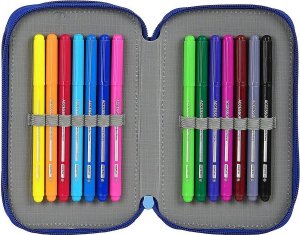 Piórnik Blackfit8 Piórnik potrójny BlackFit8 Go Girls Niebieski (28 pcs) 2