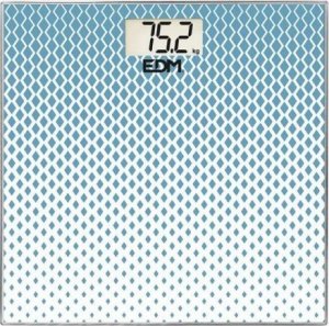 Waga łazienkowa EDM Cyfrowa Waga Łazienkowa EDM Szkło Celeste 180 kg (26 x 26 x 2 cm) 1