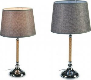 Lampa stołowa Gift Decor Lampa stołowa Stal Drewno (24 x 44 x 24 cm) - Szary 1