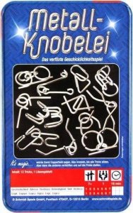 G3 OUTLET Łamigłówki metalowe 12 SZTUK (metalowe pudełko) 2