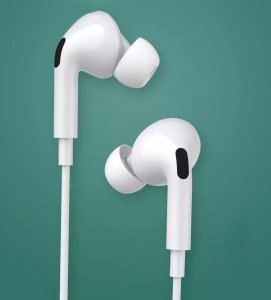 Słuchawki WK Design WK Design przewodowe dokanałowe słuchawki 3,5 mm mini jack biały (Y31 3.5mm white) 3