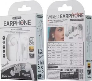 Słuchawki WK Design WK Design przewodowe dokanałowe słuchawki 3,5 mm mini jack biały (Y31 3.5mm white) 7