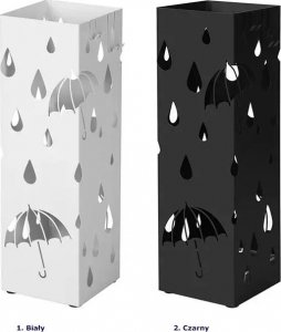 Elior Biały nowoczesny ażurowy stojak na parasole - Niras 4