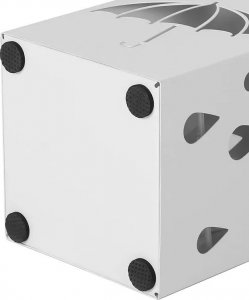 Elior Biały nowoczesny ażurowy stojak na parasole - Niras 6