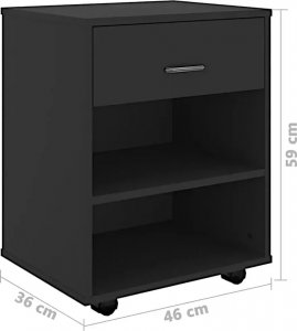 Elior Kontener biurkowy w kolorze czarnym - Bellano 10X 6