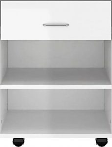 Elior Biały kontener biurkowy z połyskiem - Bellano 5X 4