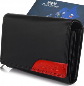 Damski portfel skórzany czarny duży RFiD Beltimore 036 NoSize 1