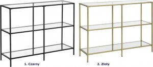 Elior Złota wąska konsola w stylu glamour - Trazi 5X 5