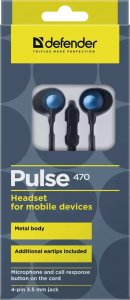 Słuchawki SŁUCHAWKI DEFENDER DOUSZNE Z MIKR PULSE 470 CZARNO-NIEBIESKIE 3