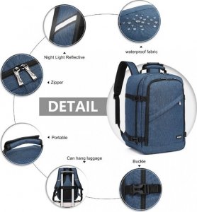 Kono Granatowy Plecak do Samolotu 20L Expander 9