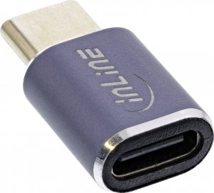 Adapter USB InLine InLine® USB4 Adapter, USB Type-C male/female, aluminium, grey 1