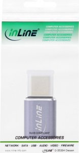 Adapter USB InLine InLine® USB4 Adapter, USB Type-C male/female, aluminium, grey 4