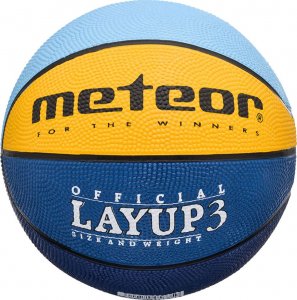 Meteor Piłka koszykowa Meteor LayUp 3 błękitno-żółto-niebieska 07082 3 1