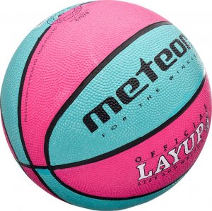 Meteor Piłka koszykowa Meteor LayUp 4 różowo-niebieska 07078 4 2