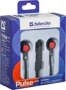 Słuchawki SŁUCHAWKI DEFENDER DOUSZNE Z MIKROFONEM PULSE 428 CZARNE 2