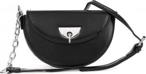 Versoli Czarna Damska Mała Torebka Listonoszka podkówka I11 2