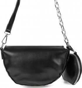 Versoli Czarna Damska Mała Torebka Listonoszka podkówka I11 3