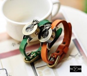 Zegarek ZEGAREK DAMSKI TAYMA - RETRO PUNK 28 - zielony (zx585f) 6